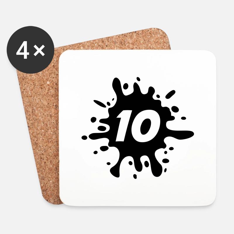 10 - Untersetzer (4er-Set) - Weiß