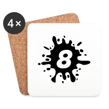 8 - Coasters (set of 4) - white - Front
