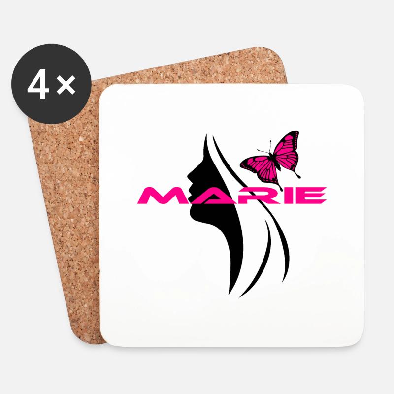 Marie - Untersetzer (4er-Set) - Weiß