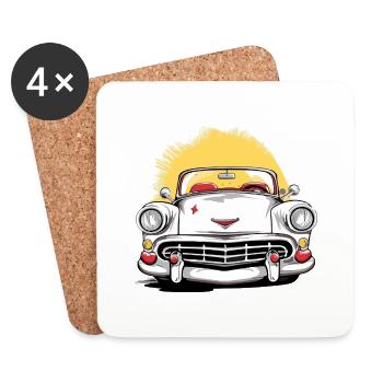 White convertible - Coasters (set of 4) - white - Front