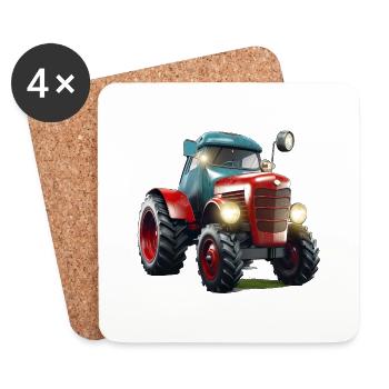 Older tractor is not yet obsolete - Coasters (set of 4) - white - Front