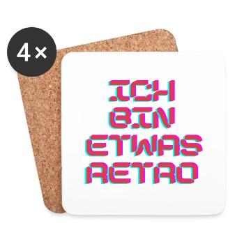 Retro - Untersetzer (4er-Set) - Weiß - Vorne
