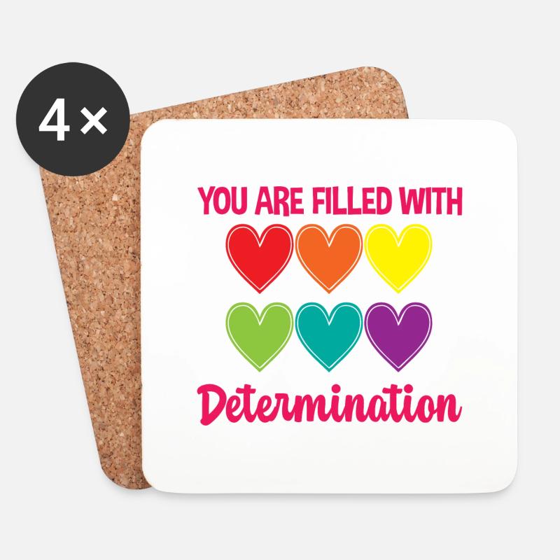 You Are Filled With Determination 4 - Untersetzer (4er-Set) - Weiß