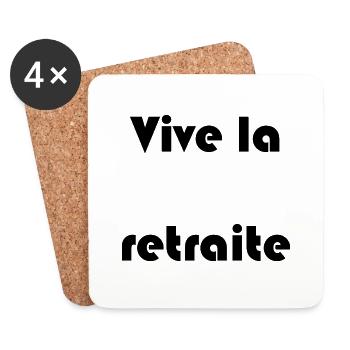 RETIREMENT. RETIREMENT. RETIRED. RETIREMENT - Coasters (set of 4) - white - Front