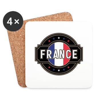 France - Coasters (set of 4) - white - Front