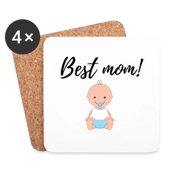 Best mom - Untersetzer (4er-Set) - Weiß - Vorne