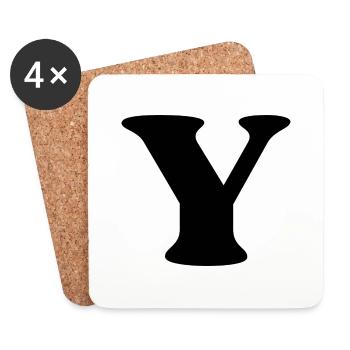 Ypsilon - Untersetzer (4er-Set) - Weiß - Vorne