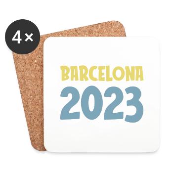 Barcelona 2023 - Untersetzer (4er-Set) - Weiß - Vorne