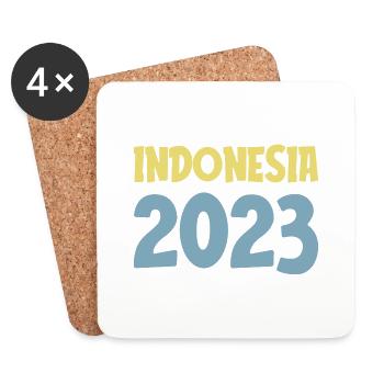 Indonesia 2023 - Coasters (set of 4) - white - Front