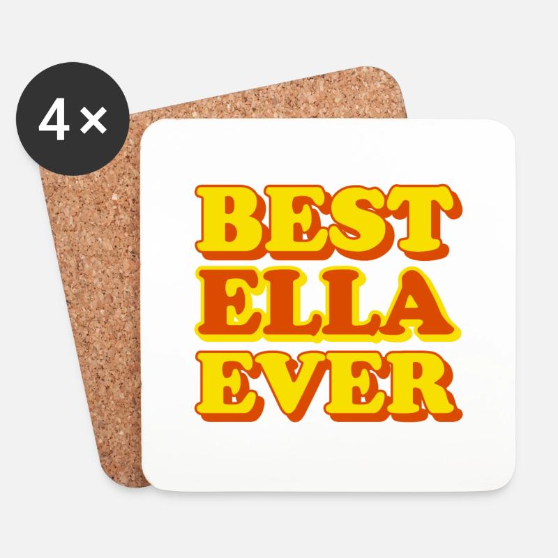 Ella Vorname lustiges Geschenk - Untersetzer (4er-Set) - Weiß