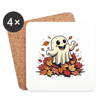 Trop mignon pour avoir peur! - Dessous de verre (lot de 4) - blanc - Devant