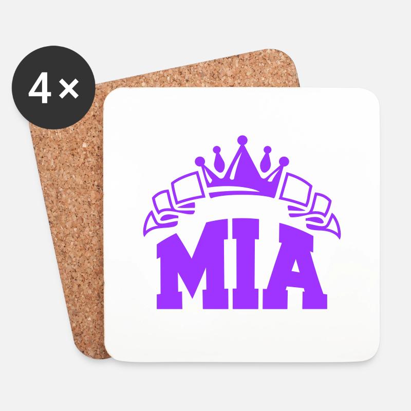 mia - Untersetzer (4er-Set) - Weiß