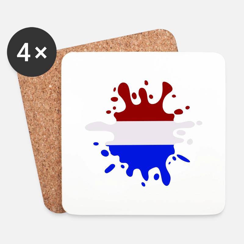 farbklecks niederlande - Untersetzer (4er-Set) - Weiß