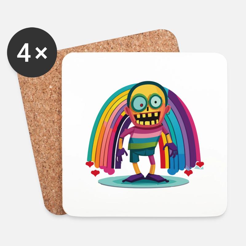 Pride Zombie 10 - Untersetzer (4er-Set) - Weiß