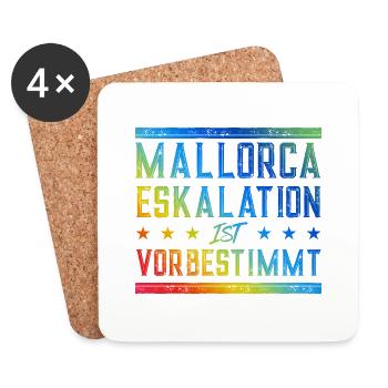 Mallorca Eskalation - Untersetzer (4er-Set) - Weiß - Vorne
