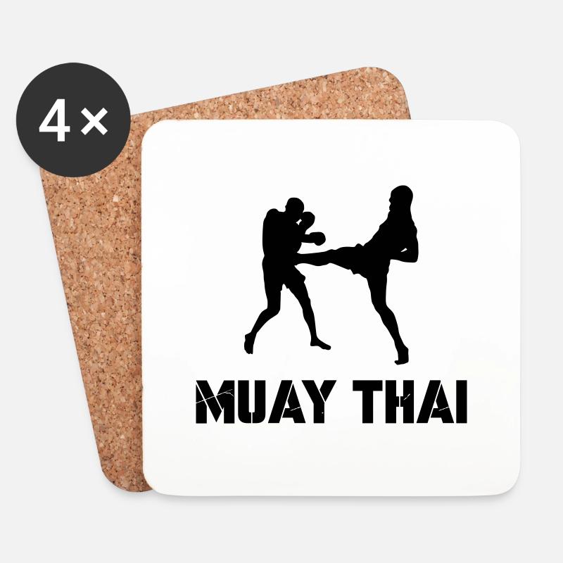 muay thai - Untersetzer (4er-Set) - Weiß