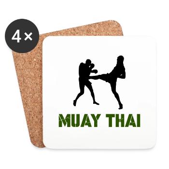 muay thai 1 - Untersetzer (4er-Set) - Weiß - Vorne