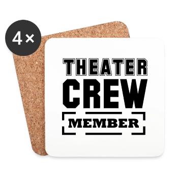 theater crew member - Untersetzer (4er-Set) - Weiß - Vorne