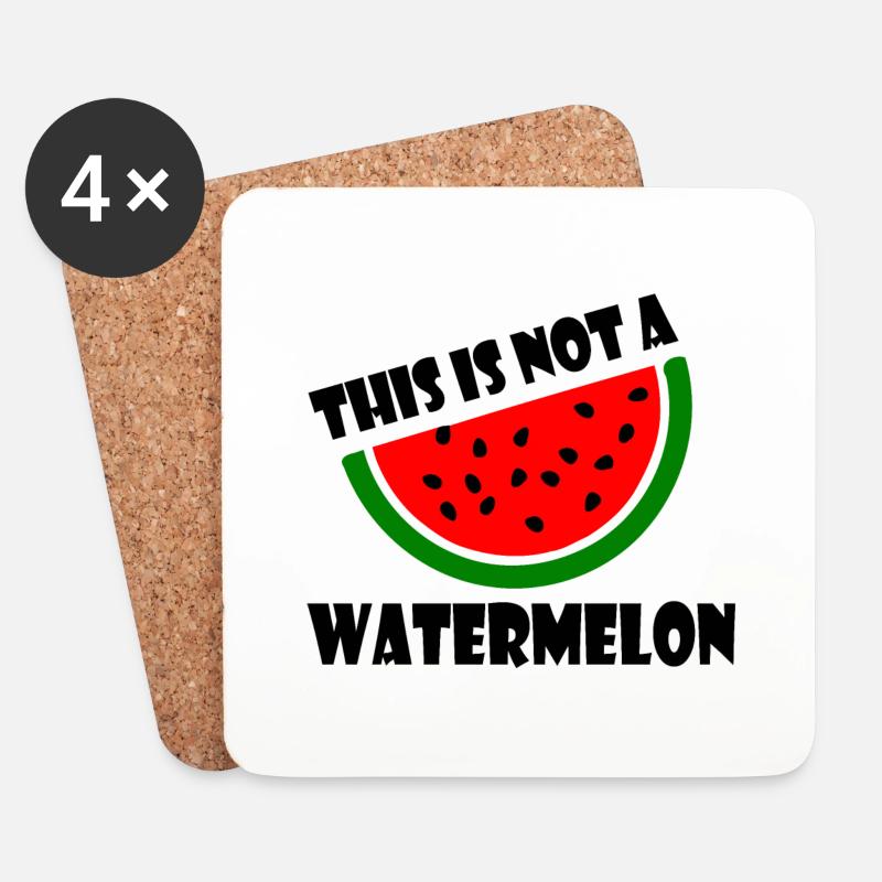 THIS IS NOT A WATERMELON - Untersetzer (4er-Set) - Weiß