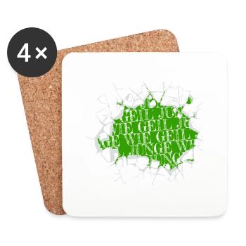 Gift Idea, Bday Gift, Birthday Gift Idea - Coasters (set of 4) - white - Front