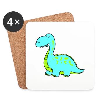 dino - Untersetzer (4er-Set) - Weiß - Vorne