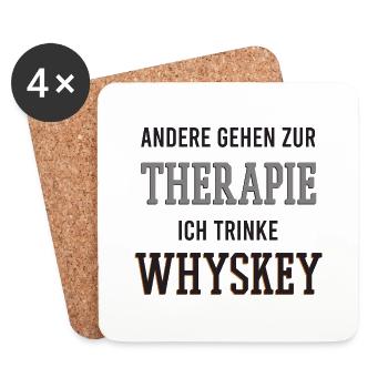 Whiskey - Untersetzer (4er-Set) - Weiß - Vorne