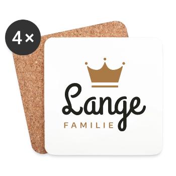Lange-Familie - Untersetzer (4er-Set) - Weiß - Vorne