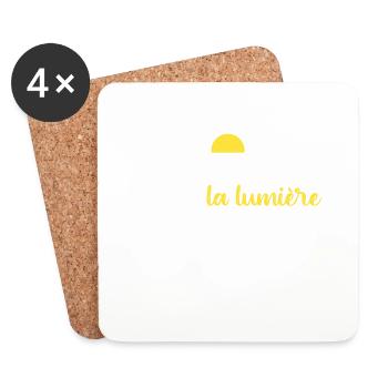 T-shirt Inspirant : Soyez une Lumière - Dessous de verre (lot de 4) - blanc - Devant