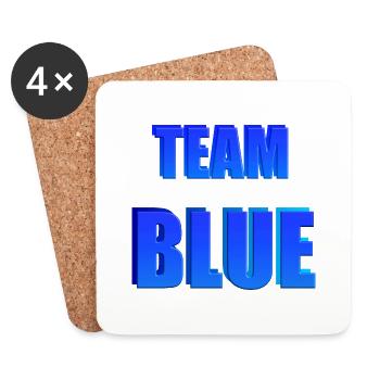 Team Blue - Dessous de verre (lot de 4) - blanc - Devant