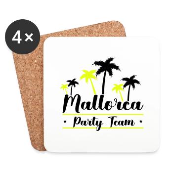 Mallorca Party Team - Coasters (set of 4) - white - Front