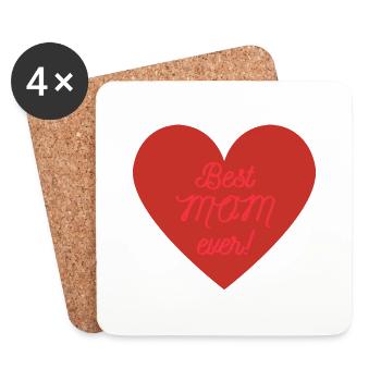 Best Mom Ever - Untersetzer (4er-Set) - Weiß - Vorne