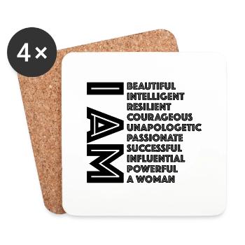 I'm a Woman | funny sayings, sarcasm - Coasters (set of 4) - white - Front
