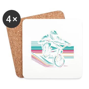 BMX - Dessous de verre (lot de 4) - blanc - Devant