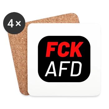 FCK AFD - Coasters (set of 4) - white - Front