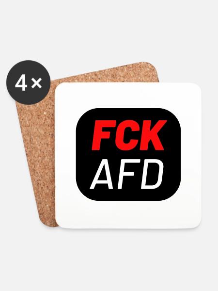 FCK AFD - Untersetzer (4er-Set) - Weiß