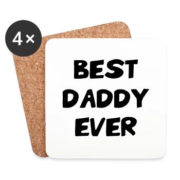 Meilleur Papa - Best Daddy Ever - Coasters (set of 4) - white - Front