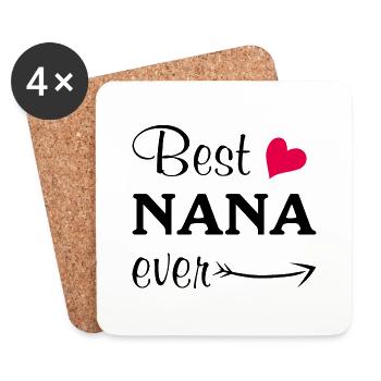 Best nana ever - Coasters (set of 4) - white - Front