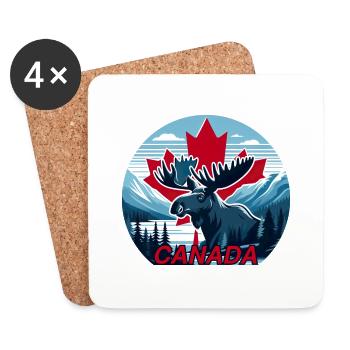 Canada 14 (en anglais seulement) - Dessous de verre (lot de 4) - blanc - Devant