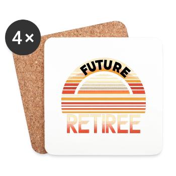 Future Retiree 7 - Coasters (set of 4) - white - Front