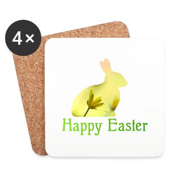 Joyeuses Pâques - Dessous de verre (lot de 4) - blanc - Devant