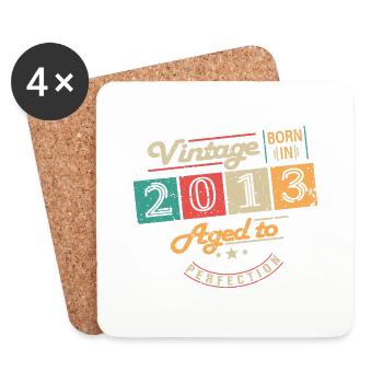 Original 2013 Vintage - 2013 Birthday Gift - Coasters (set of 4) - white - Front