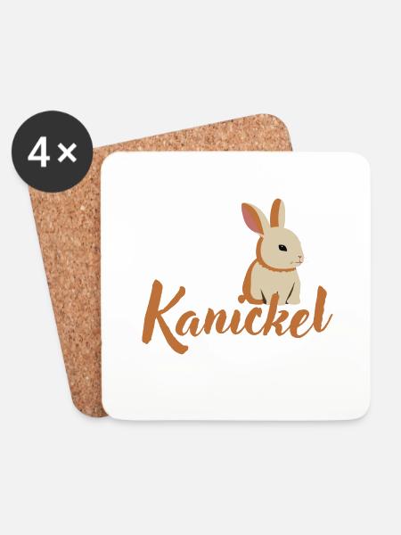 Kanickel - Untersetzer (4er-Set) - Weiß