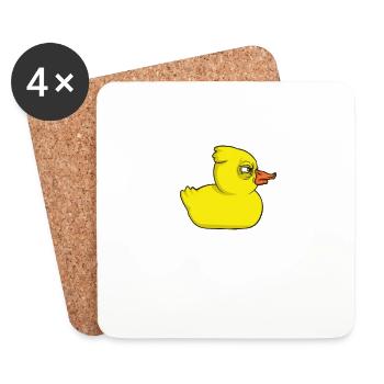 Lustig Ich gebe keine Ente Gummienten Sarkasmus - Untersetzer (4er-Set) - Weiß - Vorne