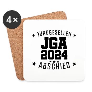 Bachelor party bachelor party 2024 - Coasters (set of 4) - white - Front