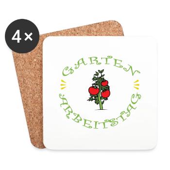 Gartenarbeitstag ist mein Lieblingstag - Untersetzer (4er-Set) - Weiß - Vorne