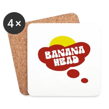 Banana lovers - Coasters (set of 4) - white - Front