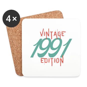 Jahrgang Ausgabe 1991 - Untersetzer (4er-Set) - Weiß - Vorne