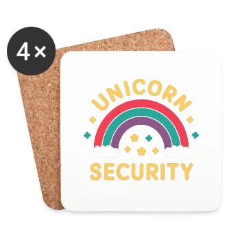 Unicorn Security Unicorn Motto Unicorn Security - Coasters (set of 4) - white - Front