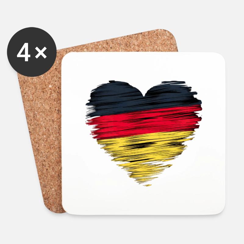 DEUTSCH - Untersetzer (4er-Set) - Weiß