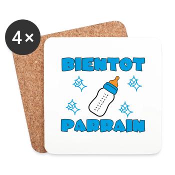 BALD PATE SEIN - Untersetzer (4er-Set) - Weiß - Vorne